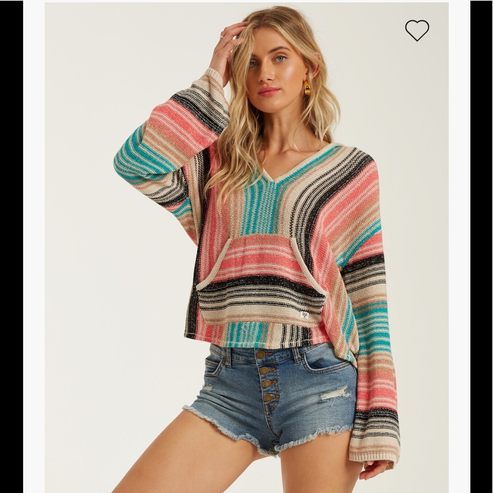 Billabong Baja beach sweater color Seagreen, small